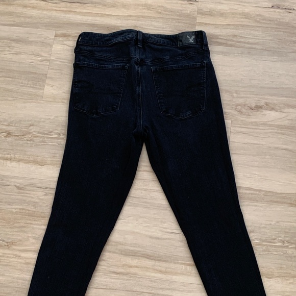 American Eagle Black Jeggings 360 Stretch - Picture 2 of 3